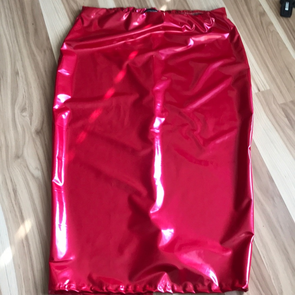Pretty little thing latex skirt